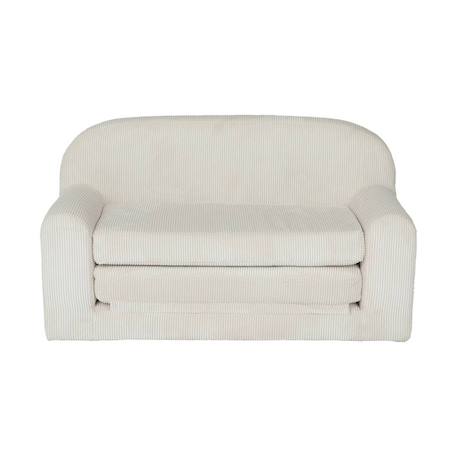 Canapé lit enfant en velours côtelé dépliable, l 90 x p 43 x h 51,5 cm Crème+Kaki 6 - vertbaudet enfant 