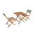 Table de jardin bistrot enfant bois d'acacia + 2 assises - elise Vert de gris 2 - vertbaudet enfant 