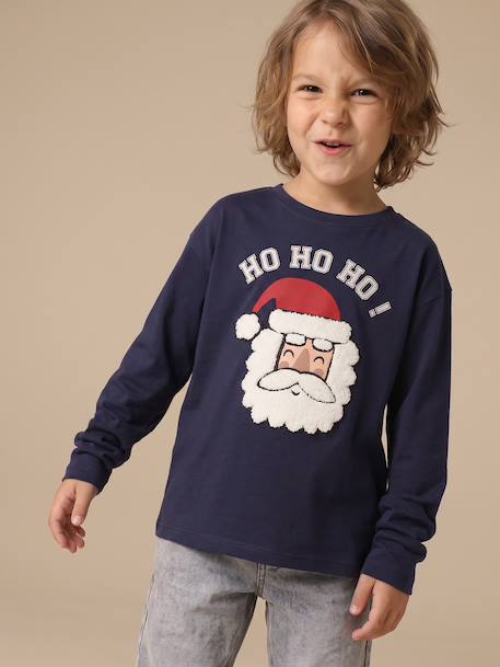 T-shirt manches longues garçon marine 2 - vertbaudet enfant 