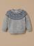 Pull laine col jacquard bébé Gris chine 1 - vertbaudet enfant 