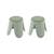 Lot de 2 tabourets empilables enfant polypropylène et bouclette texturée - niki kids Beige+Moutarde+Noir+Rose pâle+Terracotta+Vert céladon 32 - vertbaudet enfant 