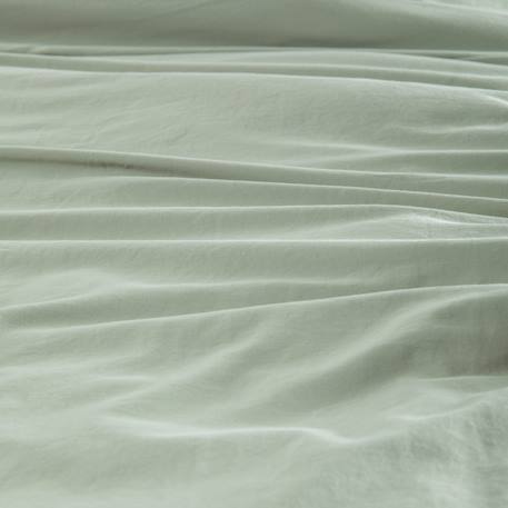 Housse de couette 1 personne satin de coton bio lavé Ambre+Cyprès+Peach+Tilleul 22 - vertbaudet enfant 