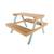 Table de pique-nique en bois d'acacia pour enfant, salon de jardin enfant 2 places, couleur teck clair Vert de gris 2 - vertbaudet enfant 