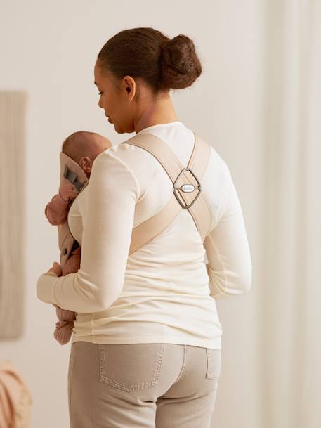 Porte-bébé Mini tissé BABYBJÖRN beige+noir 9 - vertbaudet enfant 