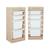 Meuble de rangement enfant 4 bacs de rangement, 41,5 x 30 x 89cm (lot de 2) Blanc+Naturel 9 - vertbaudet enfant 
