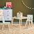 Table carrée enfant bois de pin 2 assises - judith Blanc+Jaune+Rose+Terracotta+Vert+Vert olive 27 - vertbaudet enfant 