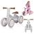 Draisienne villy à 4 roues avec amortissement avant et siège ergonomique Beige latte+Green turquoise+Pink rose 1 - vertbaudet enfant 