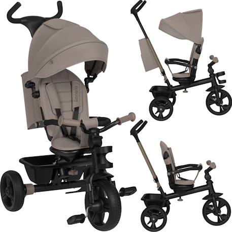 Tricycle poussette haari jusqu’à 25 kg avec siège réversible, panier et sac Beige taupe+Bubblegum+Green sage+Jeans+Pink rose+Stone grey 1 - vertbaudet enfant 