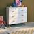 Commode enfant, décor bois, 3 tiroirs, pieds et poignées nuage en pin Blanc 4 - vertbaudet enfant 