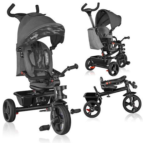 Tricycle poussette haari jusqu’à 25 kg avec siège réversible, panier et sac Beige taupe+Bubblegum+Green sage+Jeans+Pink rose+Stone grey 31 - vertbaudet enfant 