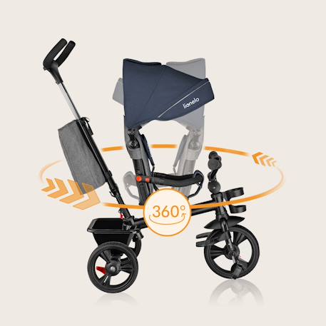 Tricycle poussette haari jusqu’à 25 kg avec siège réversible, panier et sac Beige taupe+Bubblegum+Green sage+Jeans+Pink rose+Stone grey 20 - vertbaudet enfant 