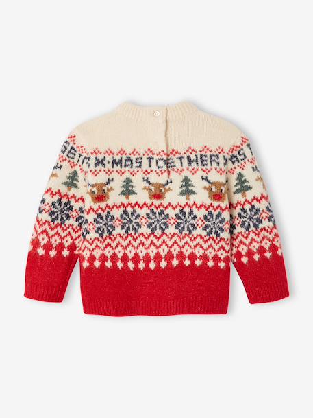 Pull de Noël bébé mixte Capsule Famille rouge 4 - vertbaudet enfant 