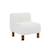 Fauteuil enfant pieds arrondis bois d'hévéa et bouclette l 47 x p 56,5 x h 52,5cm - angel Blanc+Kaki 2 - vertbaudet enfant 