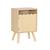 Table de chevet enfant décor bois 1 porte, pieds bois de pin - 34 x 23,5 x 52 cm  - azur Blanc+Naturel+Rose+Vert 8 - vertbaudet enfant 