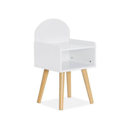 Table de chevet chambre enfant, pieds en pin Blanc+Rose+Vert 2 - vertbaudet enfant 