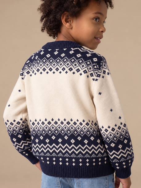 Pull de Noël garçon marine 5 - vertbaudet enfant 