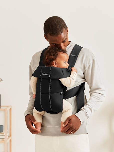 Porte-bébé Mini tissé BABYBJÖRN beige+noir 12 - vertbaudet enfant 