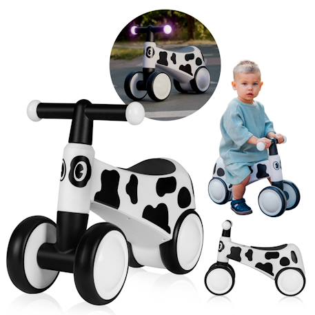 Draisienne sammy à 4 roues avec siège ergonomique Pink rose+White+Yellow honey 7 - vertbaudet enfant 