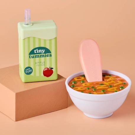 Coffret repas tarte et jus de cerise magiques pour poupée Rose, marron+Vert, orange, rose 3 - vertbaudet enfant 