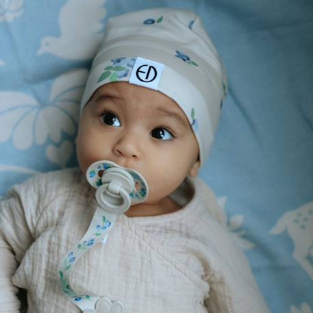 Attache sucette wood blueberry bliss Blanc, bleu 4 - vertbaudet enfant 