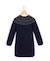 Robe manches longues 100% coton fille Bleu indigo 2 - vertbaudet enfant 