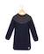 Robe manches longues 100% coton fille Bleu indigo 1 - vertbaudet enfant 