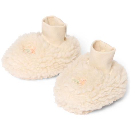Chaussons chauds pour bébé teddy sand paws (0-3 mois) Beige+Beige 1 - vertbaudet enfant 