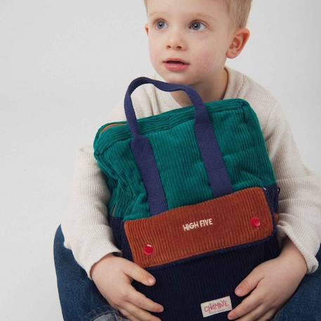 Sac à dos enfant en velours amour fou Bleu marine+Rose 4 - vertbaudet enfant 