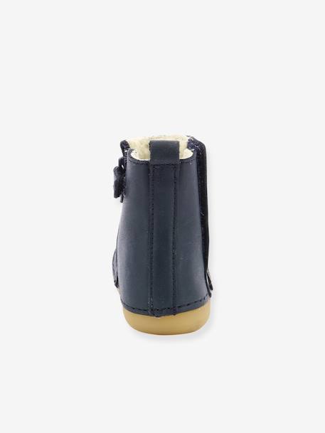 Boots fourrées cuir bébé garçon Socool Cho 1ers pas marine 5 - vertbaudet enfant 