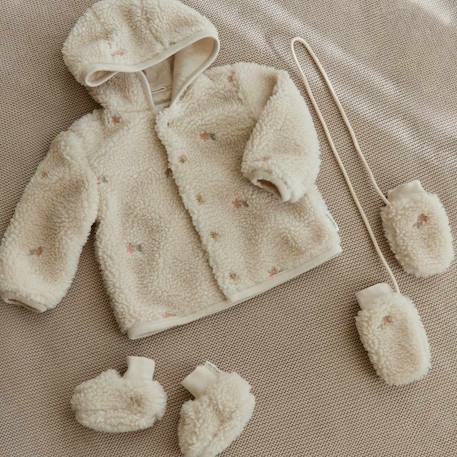 Chaussons chauds pour bébé teddy sand paws (0-3 mois) Beige+Beige 6 - vertbaudet enfant 