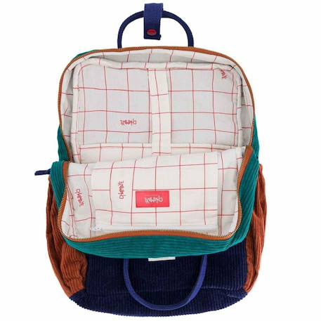 Sac à dos enfant en velours amour fou Bleu marine+Rose 3 - vertbaudet enfant 