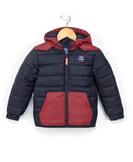 Doudoune à capuche garçon Indigo 1 - vertbaudet enfant 
