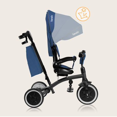 Tricycle poussette tris plus jusqu’à 25 kg avec siège réversible et accessoires Beige sand+Blue denim+Pink rose 11 - vertbaudet enfant 
