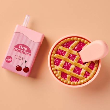 Coffret repas tarte et jus de cerise magiques pour poupée Rose, marron+Vert, orange, rose 2 - vertbaudet enfant 