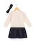 Ensemble robe + bandeau fille Fond blanc optique raye rose 2 - vertbaudet enfant 
