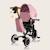 Tricycle poussette tris plus jusqu’à 25 kg avec siège réversible et accessoires Beige sand+Blue denim+Pink rose 16 - vertbaudet enfant 