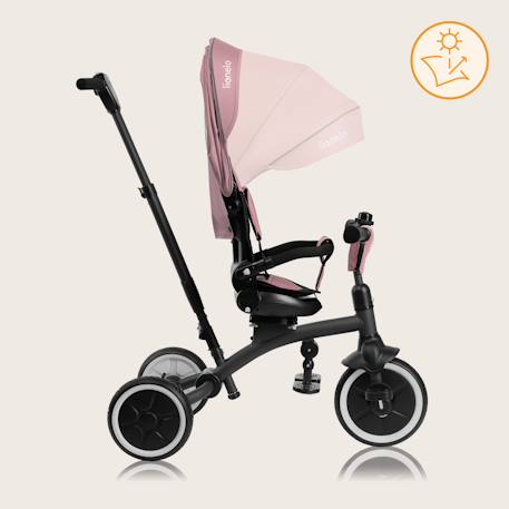 Tricycle poussette tris plus jusqu’à 25 kg avec siège réversible et accessoires Beige sand+Blue denim+Pink rose 18 - vertbaudet enfant 