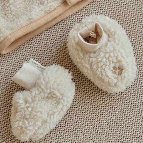 Chaussons chauds pour bébé teddy sand paws (0-3 mois) Beige+Beige 9 - vertbaudet enfant 
