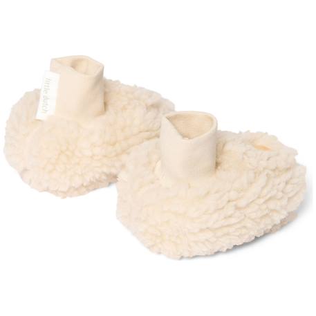 Chaussons chauds pour bébé teddy sand paws (0-3 mois) Beige+Beige 2 - vertbaudet enfant 
