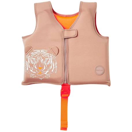 Gilet de natation beige tully le tigre (1-2 ans) Beige, orange 1 - vertbaudet enfant 