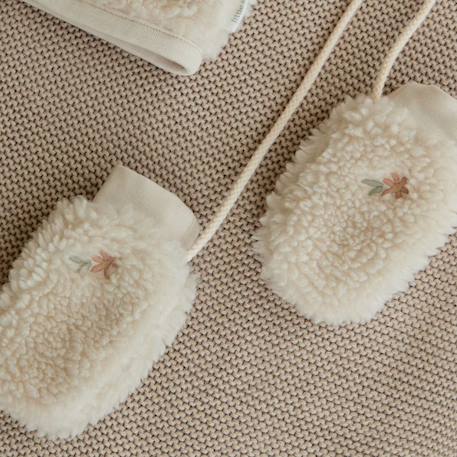 Moufles teddy sand flowers (3-9 mois) Beige 3 - vertbaudet enfant 