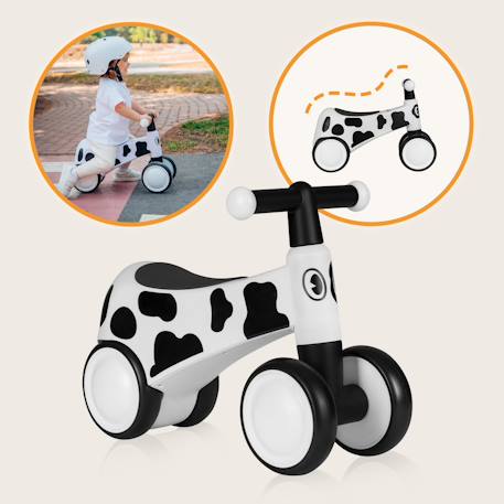 Draisienne sammy à 4 roues avec siège ergonomique Pink rose+White+Yellow honey 9 - vertbaudet enfant 