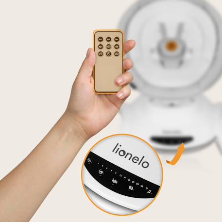 Balancelle électrique 360° bella avec 6 modes, 12 mélodies et télécommande Grey concrete 6 - vertbaudet enfant 