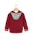 Sweat à capuche à capuche garçon Rouge grenat 2 - vertbaudet enfant 