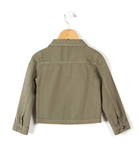 Veste 100% coton fille Kaki clair 2 - vertbaudet enfant 