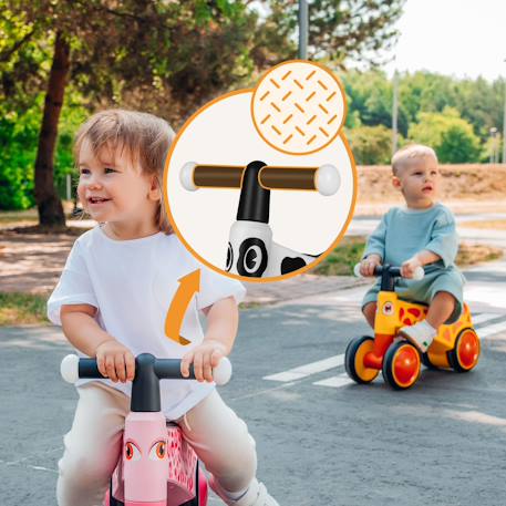 Draisienne sammy à 4 roues avec siège ergonomique Pink rose+White+Yellow honey 8 - vertbaudet enfant 