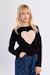 Pull en maille, motif cœur Noir 1 - vertbaudet enfant 