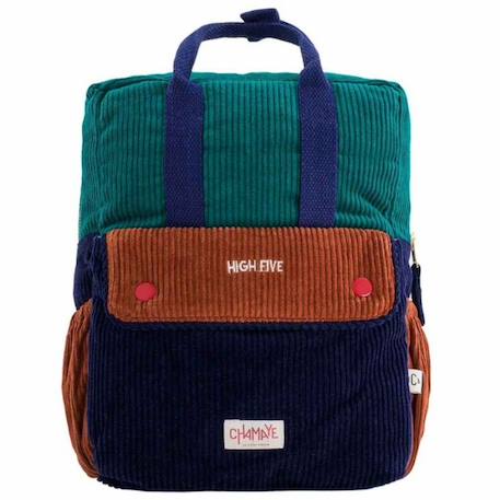 Sac à dos enfant en velours amour fou Bleu marine+Rose 1 - vertbaudet enfant 