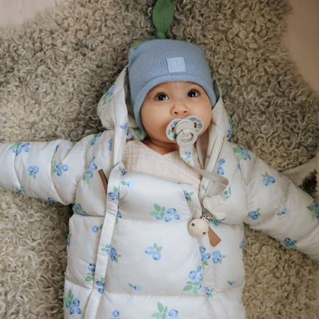 Attache sucette wood blueberry bliss Blanc, bleu 3 - vertbaudet enfant 