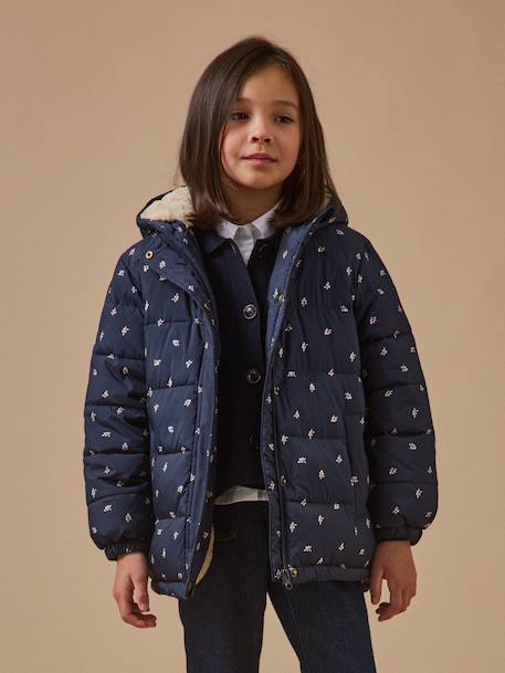 Doudoune imprimée doublée polaire fille Imprimé baies 1 - vertbaudet enfant 